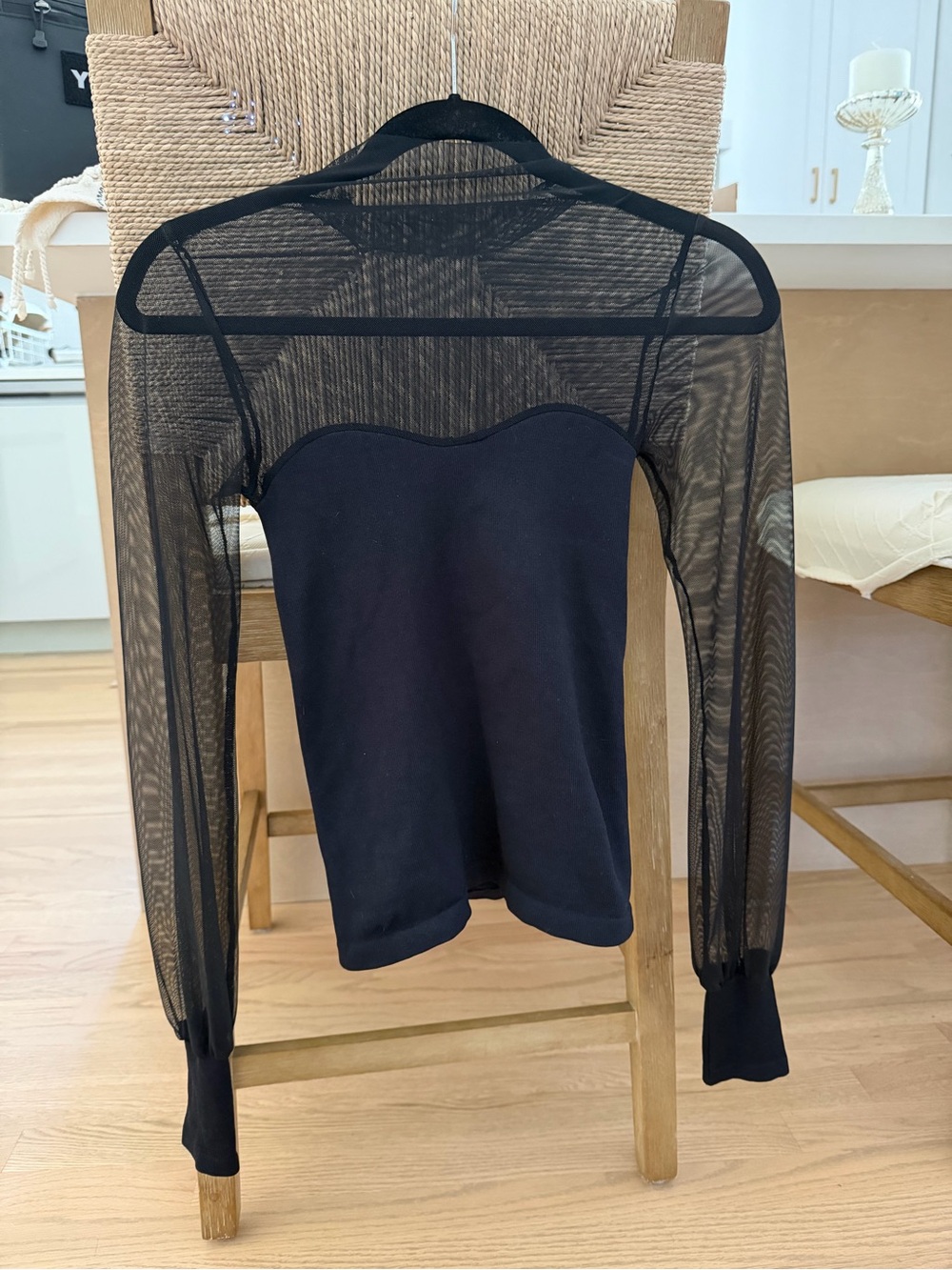 Free People Mesh Long sleeve shirt